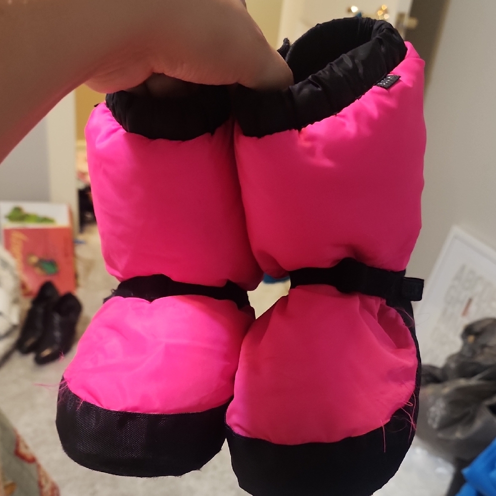 Pink and Black Booties